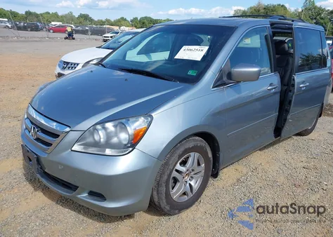 2007 Honda Odyssey Ex-L from USA, damaged, VIN 5FNRL38787B000342